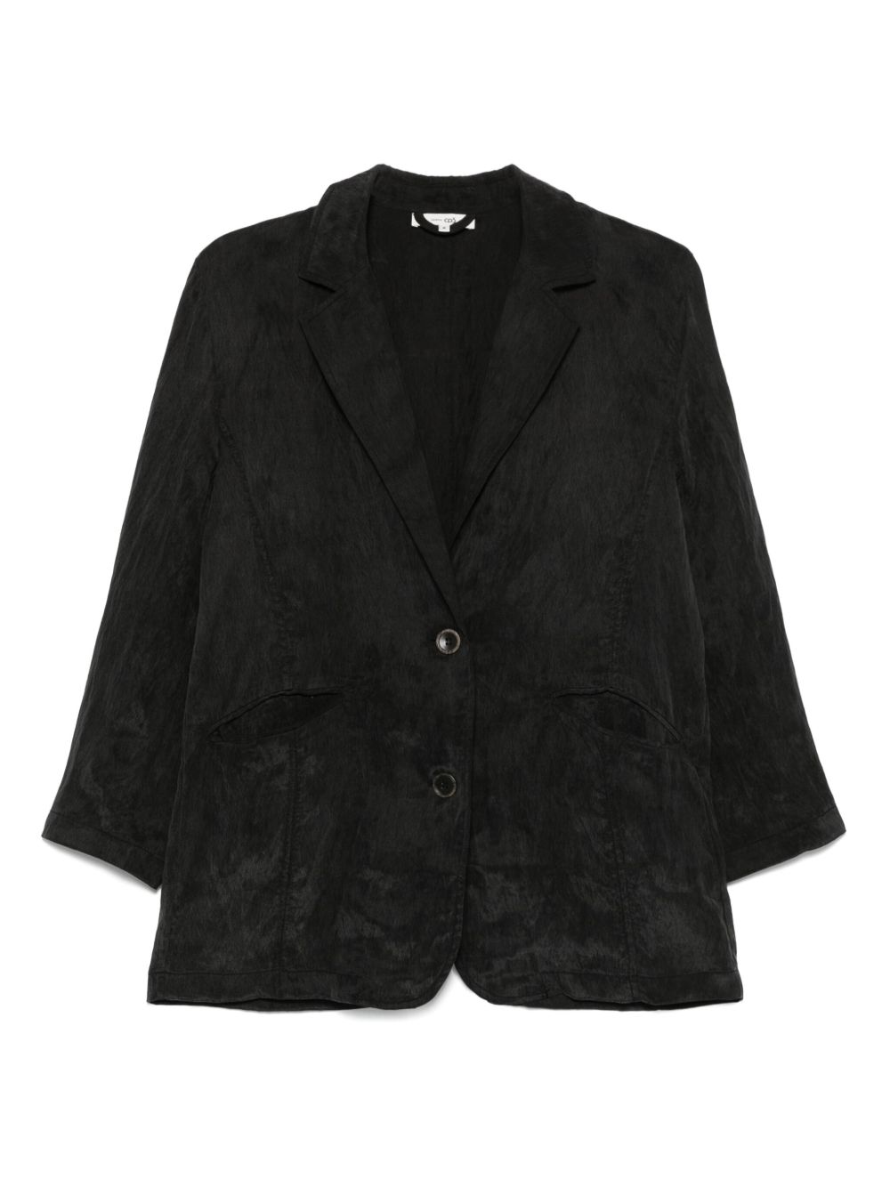 COLOUR 5 POWER crinkled finish blazer - Black