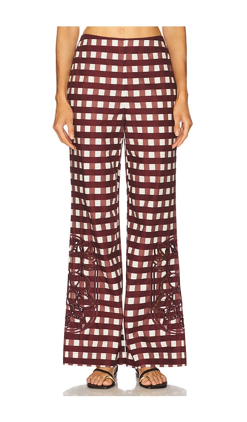 Clea Roma Trouser in Wine. S. Also in