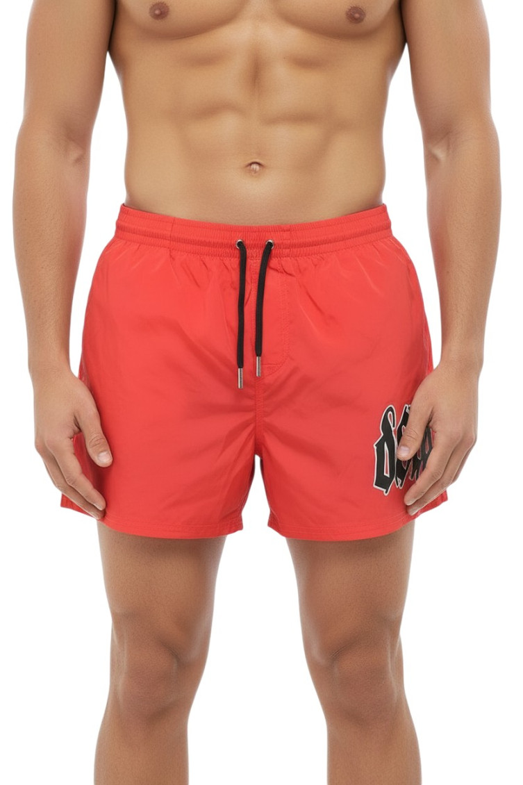 Red Logo Swim Shorts