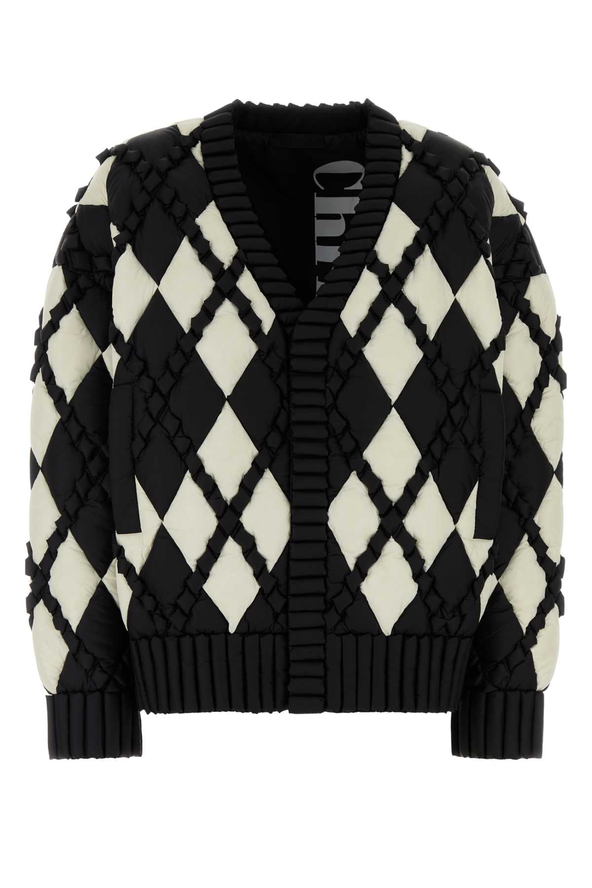 Quilted Nylon Down Jacket — Black