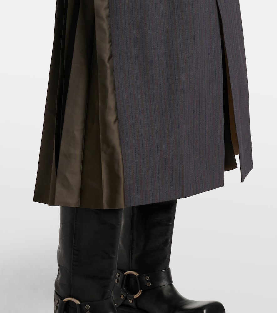 Paneled midi skirt