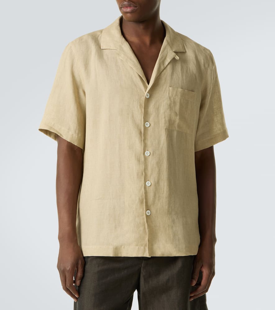 Linen bowling shirt