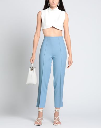 Woman Pants Sky blue Size 8 Virgin Wool, Polyamide