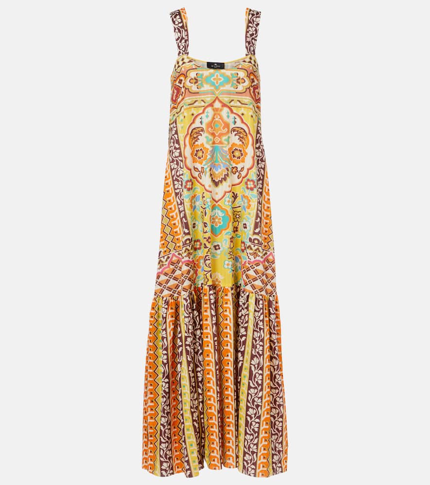 Printed cotton maxi dress