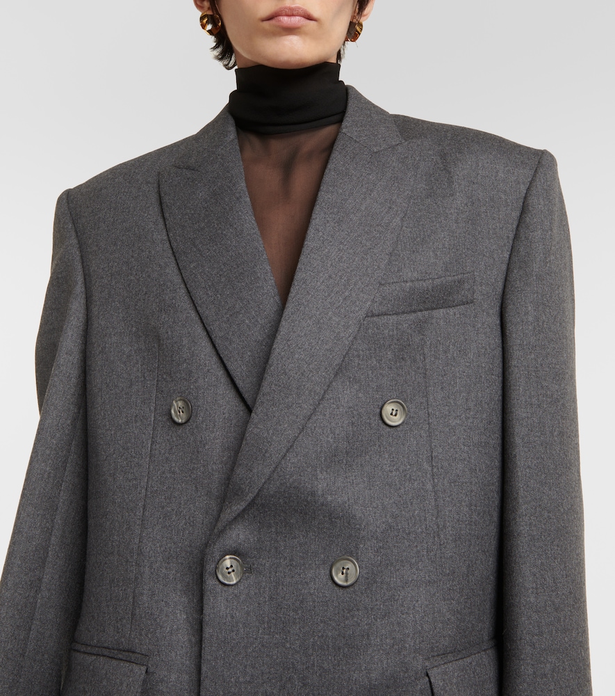 Double-breasted wool blazer