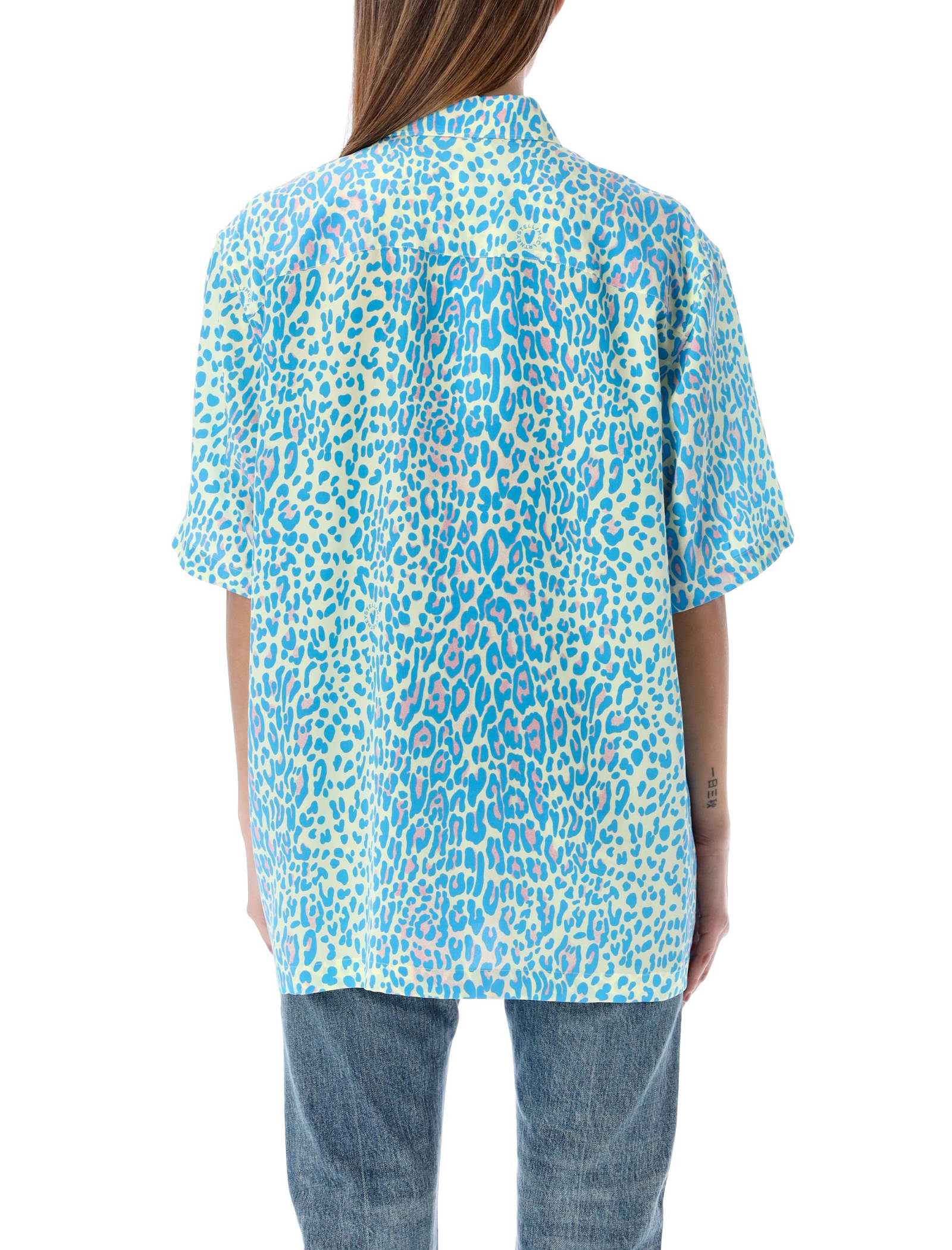 Leopard print short-sleeve shirt