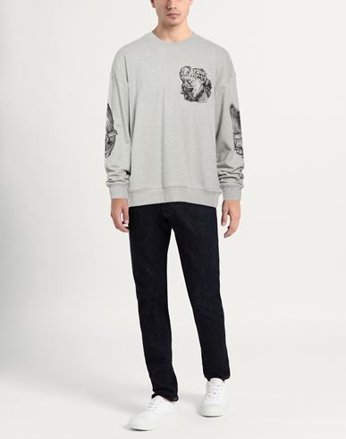 Man Sweatshirt Light grey Size XL Cotton
