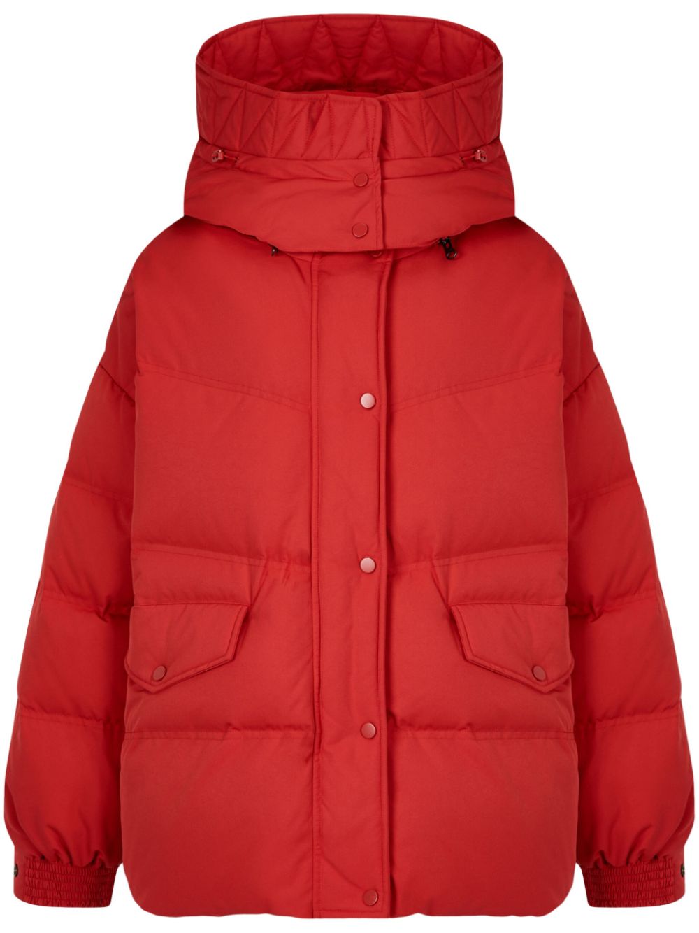 Detachable-hood down jacket - Red