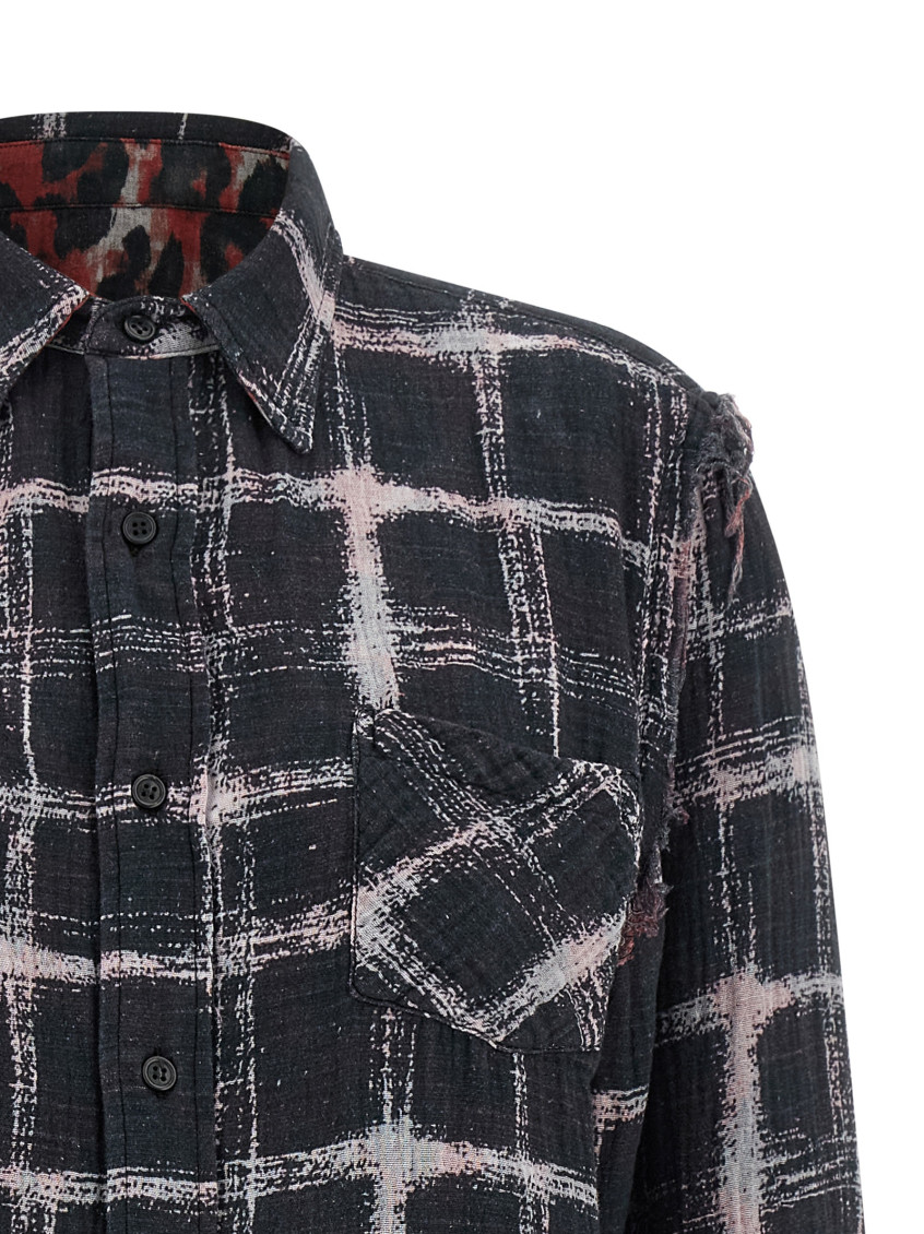 Multicolor Regular Checks Reversible Shirt