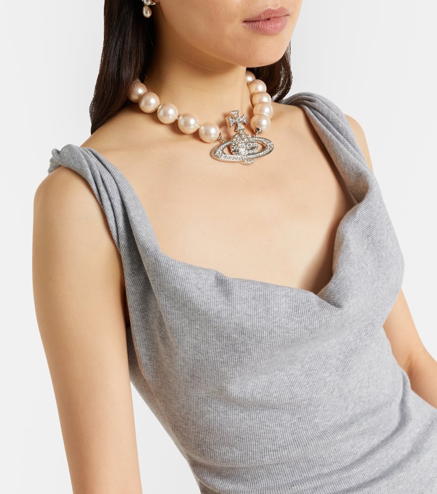 Anna cotton-blend jersey tank top