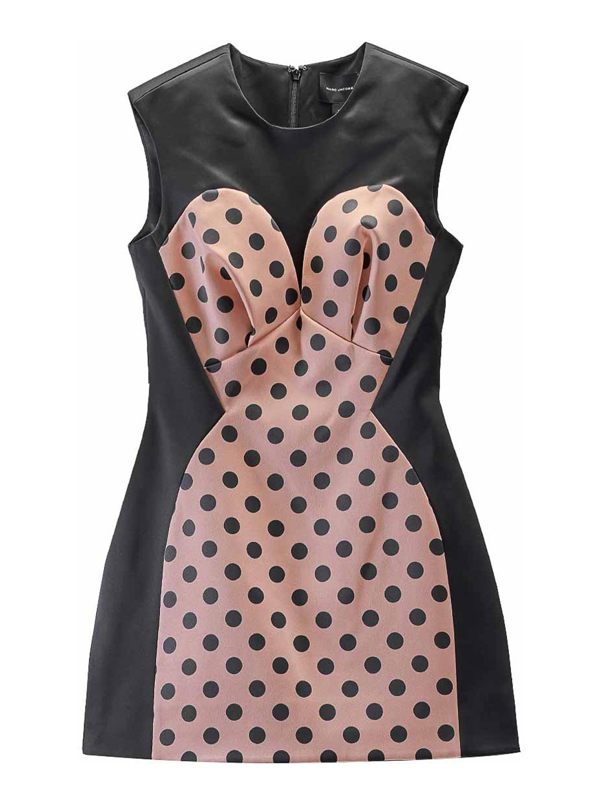 Seamed Up Dots Satin Dress