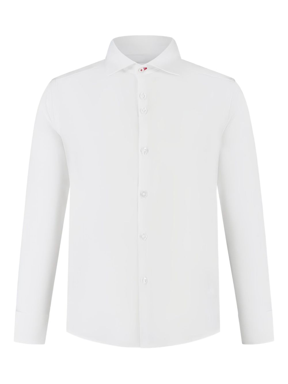 Long-sleeves button-fastening shirt - White