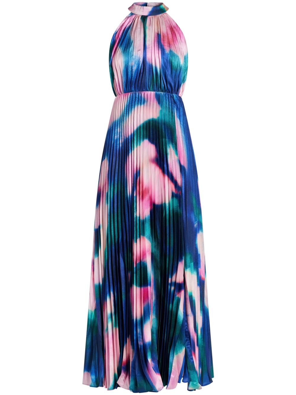 Pleated maxi dress - Blue
