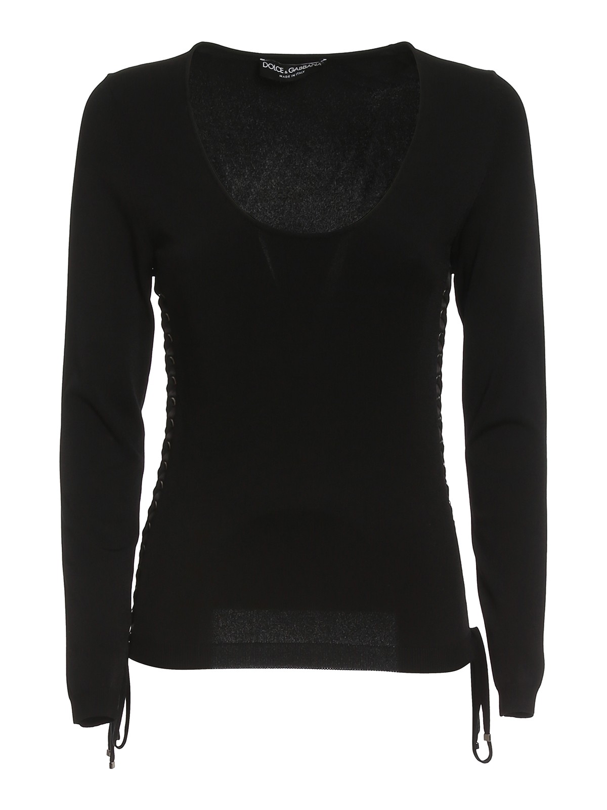 Corset style sides crewneck