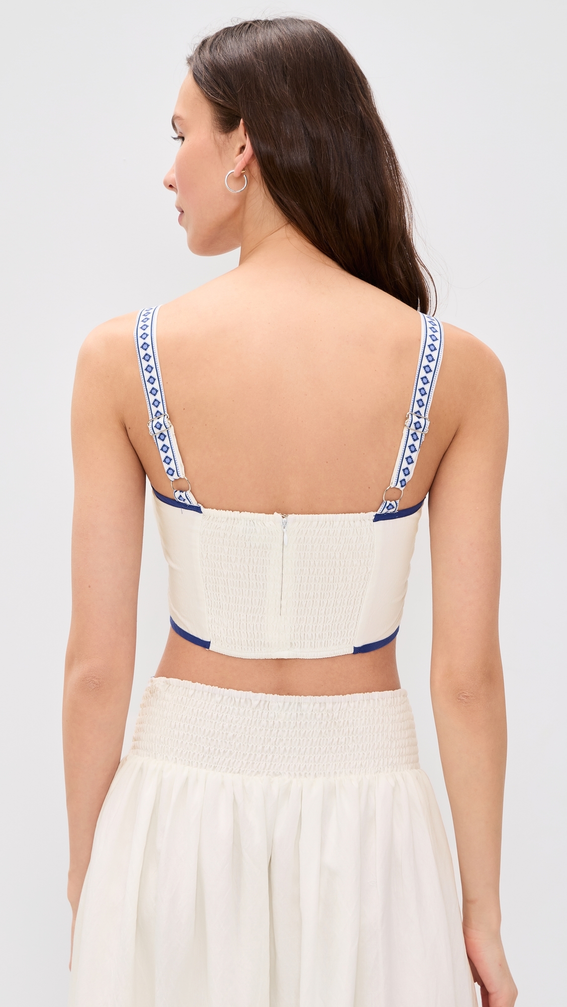 Floral Crop Top Off White Multi