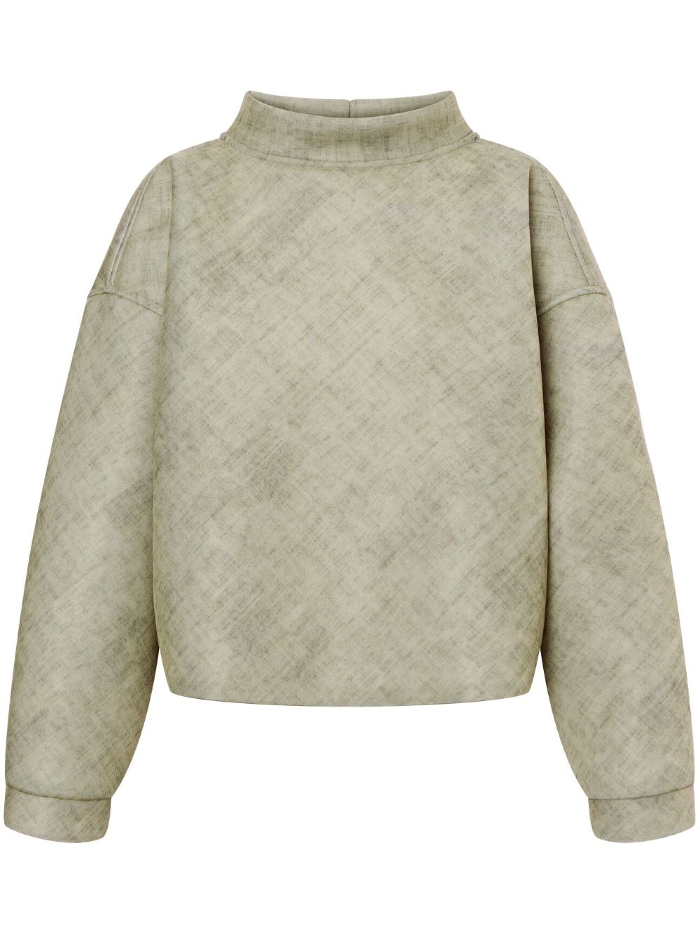 Boxy cropped sweatshirt - Neutrals