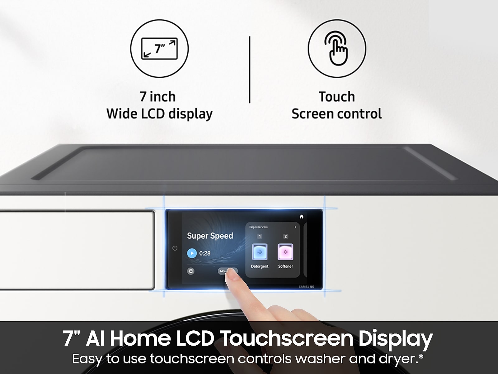 5.3 cu. ft. Bespoke AI Ultra Capacity Front Load Washer with AI Home and AI OptiWash+ in Ivory(WF90F53ADYA5)