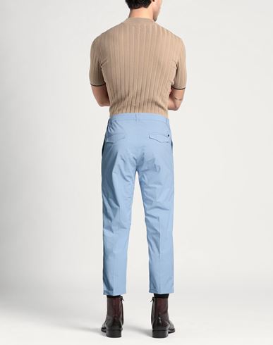 Man Pants Sky blue Size 32 Cotton, Elastane