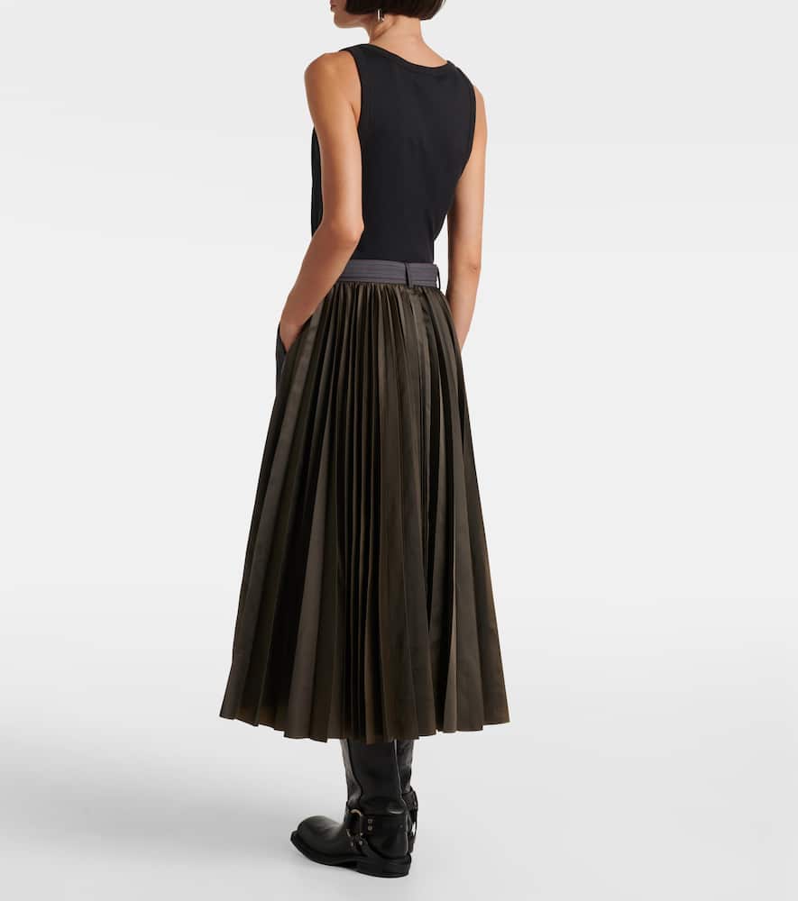 Paneled midi skirt