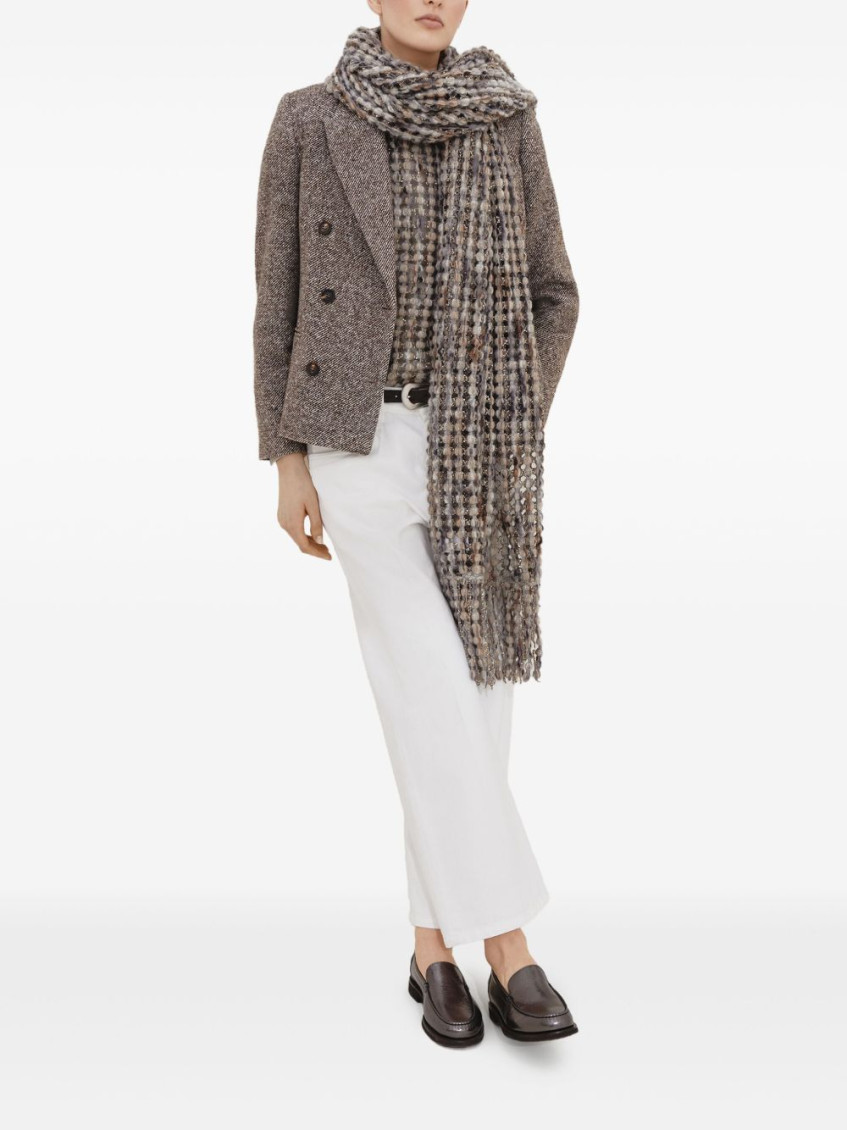 Double-breasted blazer - Brown