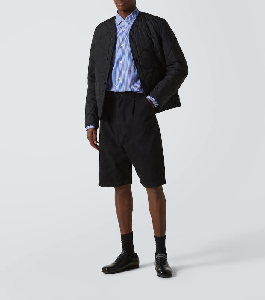 Pleated high-rise shorts
