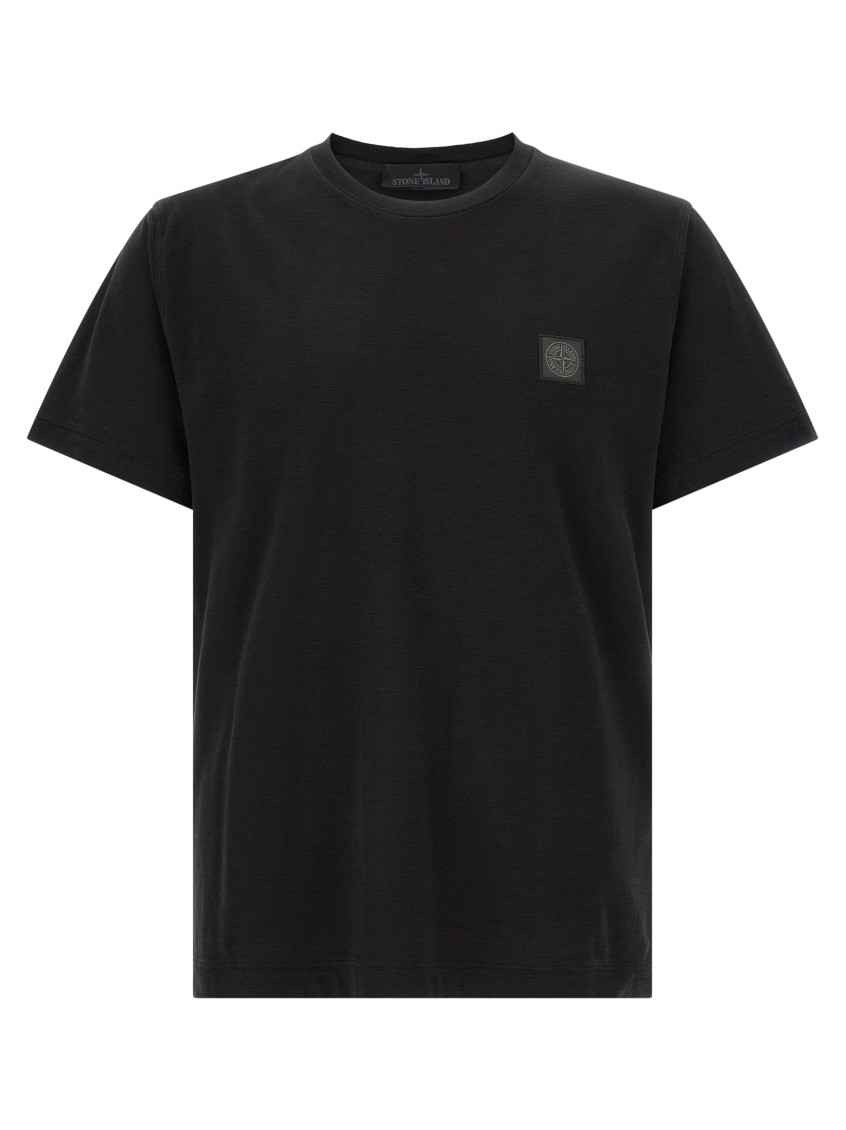 Black Solid Crew Neck T-Shirt