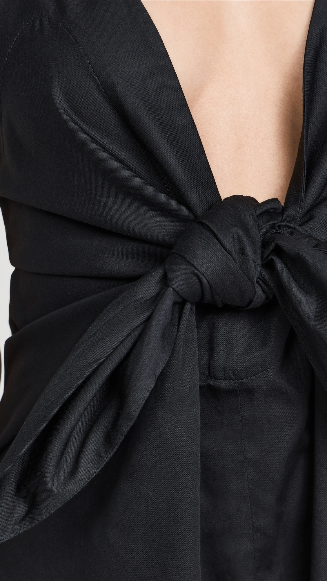 Lolita Deep V Neck Maxi Dress Black