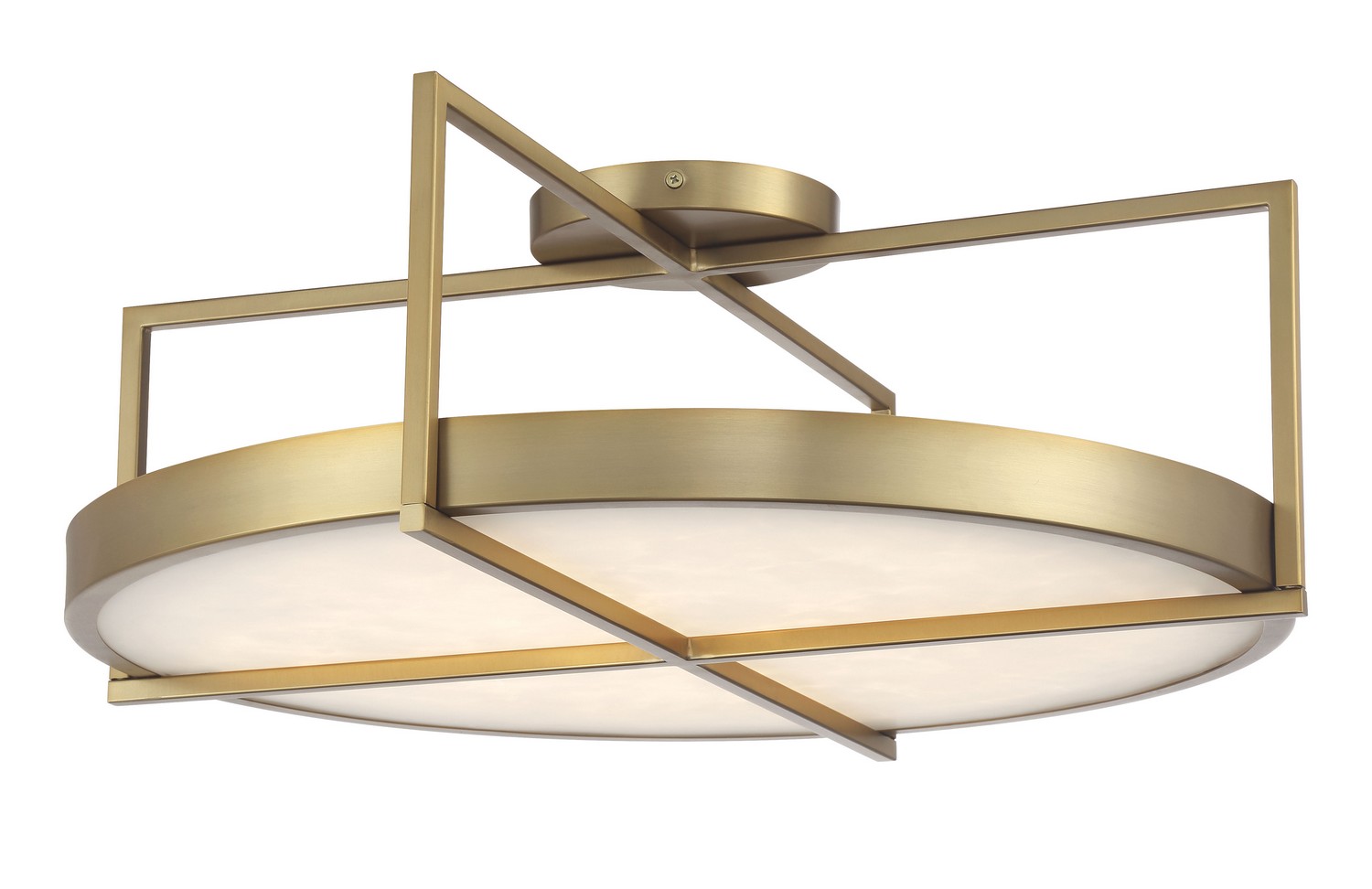 Soft Brass LED Semi Flush Mount from the Boada Collection