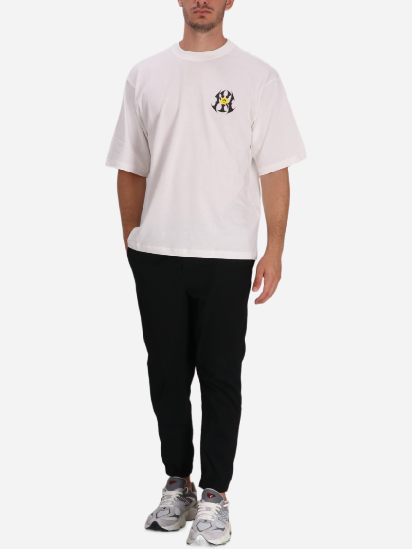 Off White Crewneck Printed T-Shirt