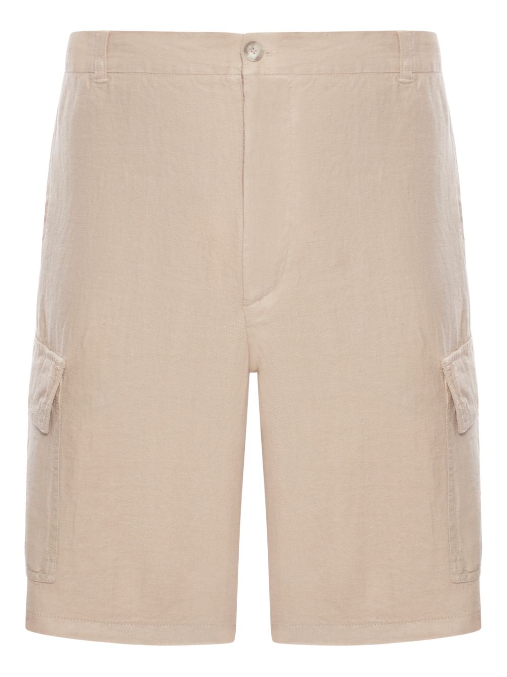 120% Lino linen cargo bermuda shorts - Green