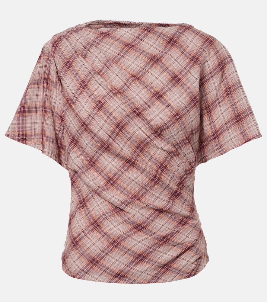 Neyela checked cotton T-shirt