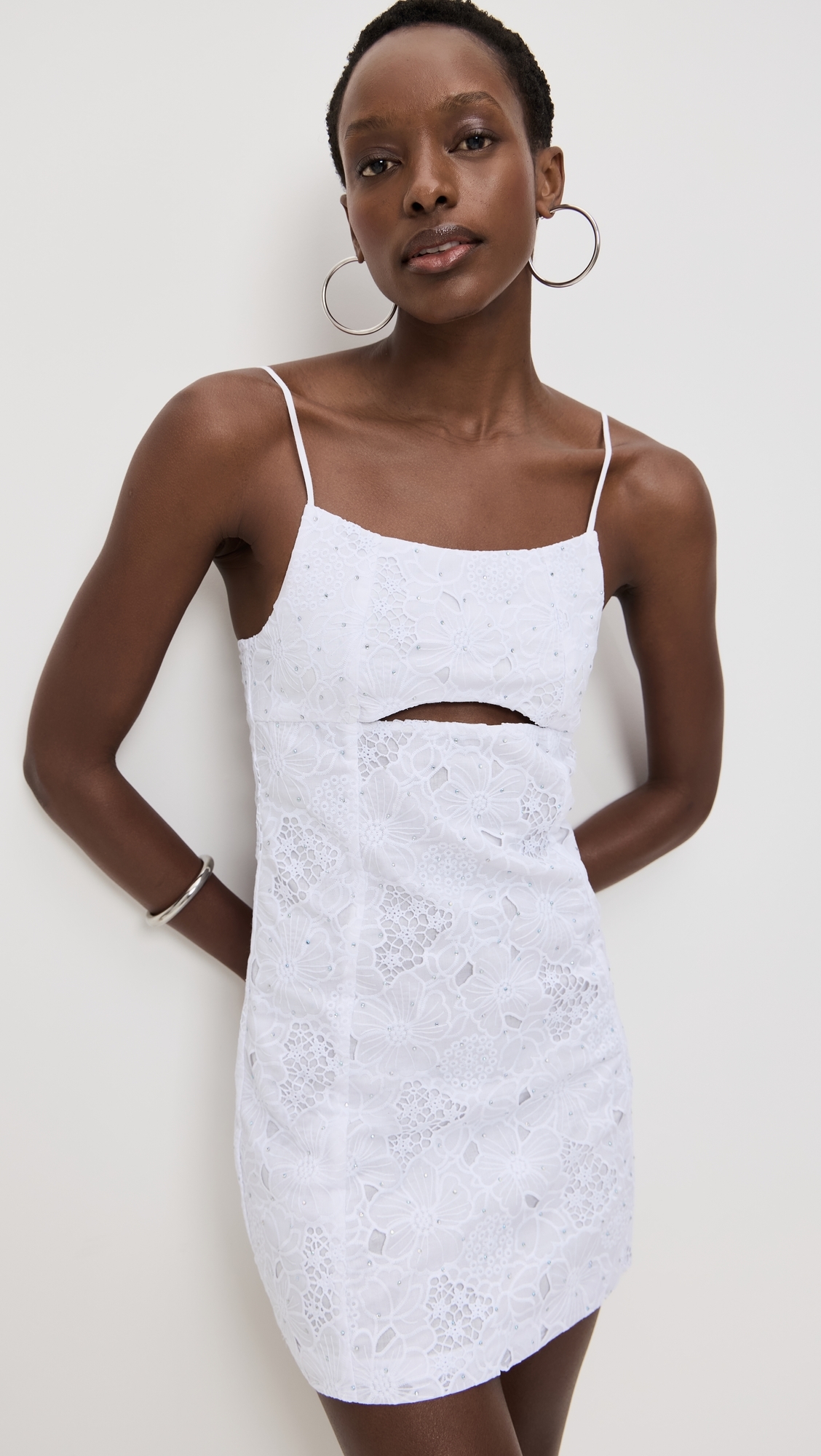 Cruz Mini Dress White Flower