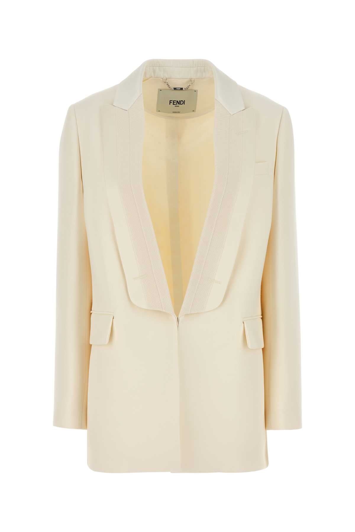 Tuxedo Blazer — White