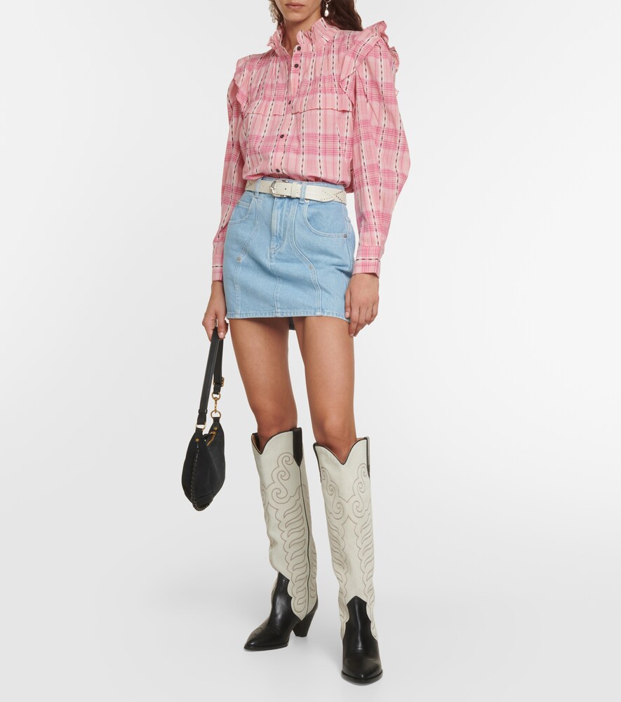 Marant Etoile Idety checked cotton blouse