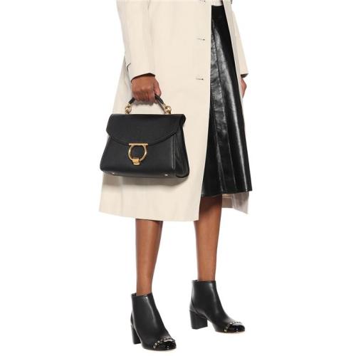 Gancini top-handle bag - Black