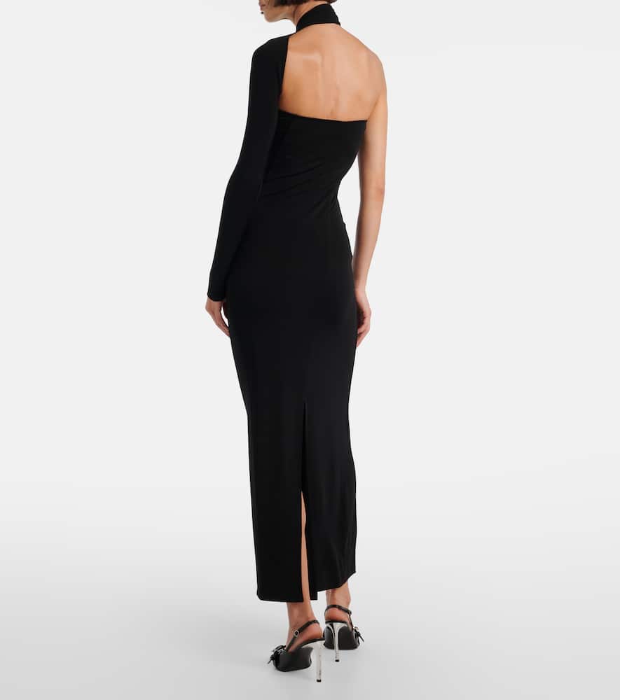 Courrèges One-shoulder crêpe maxi dress