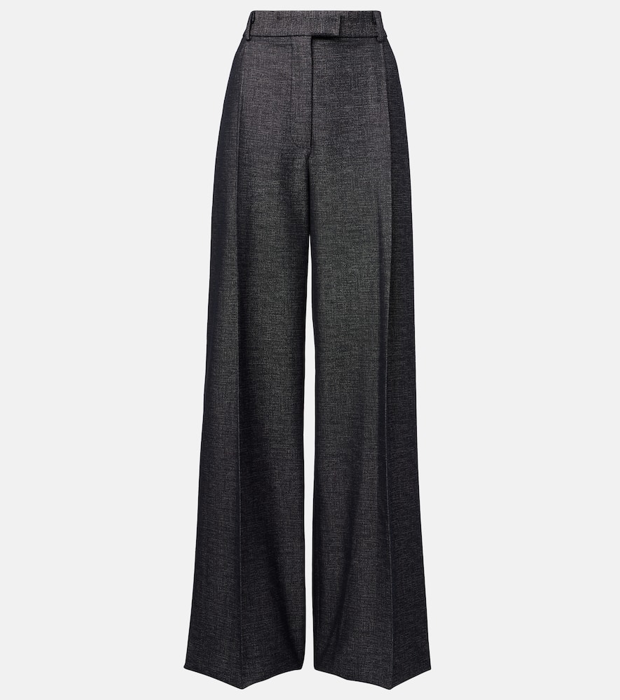 Jess cotton and silk wide-leg pants
