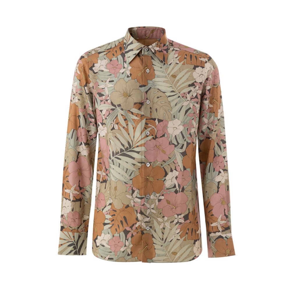 Floral Lyocell Shirt — Multicolor