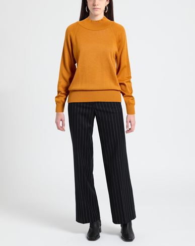 Crochè Woman Turtleneck Marigold Size M Merino Wool, Acrylic