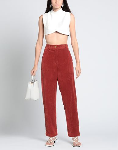 Woman Pants Rust Size XS Polyester, Polyamide, Elastane