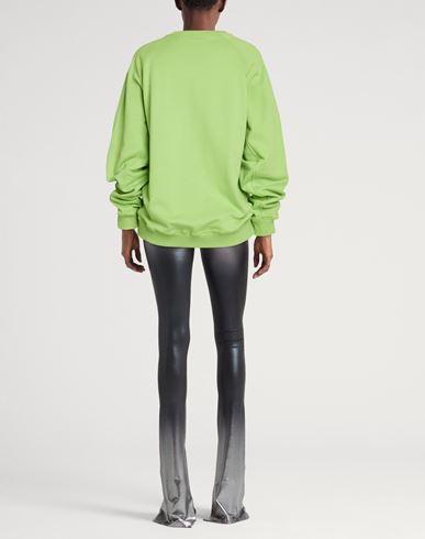 Woman Sweatshirt Light green Size M Cotton, Elastane