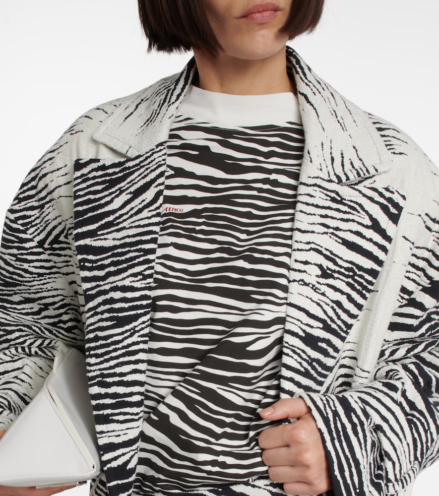 Oversized cotton-blend coat