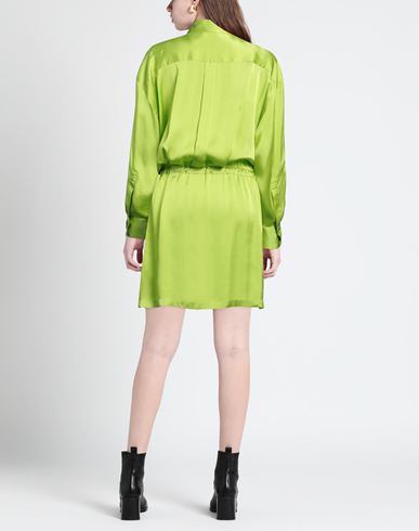 Semicouture Woman Mini dress Lime green Size 10 Acetate, Silk
