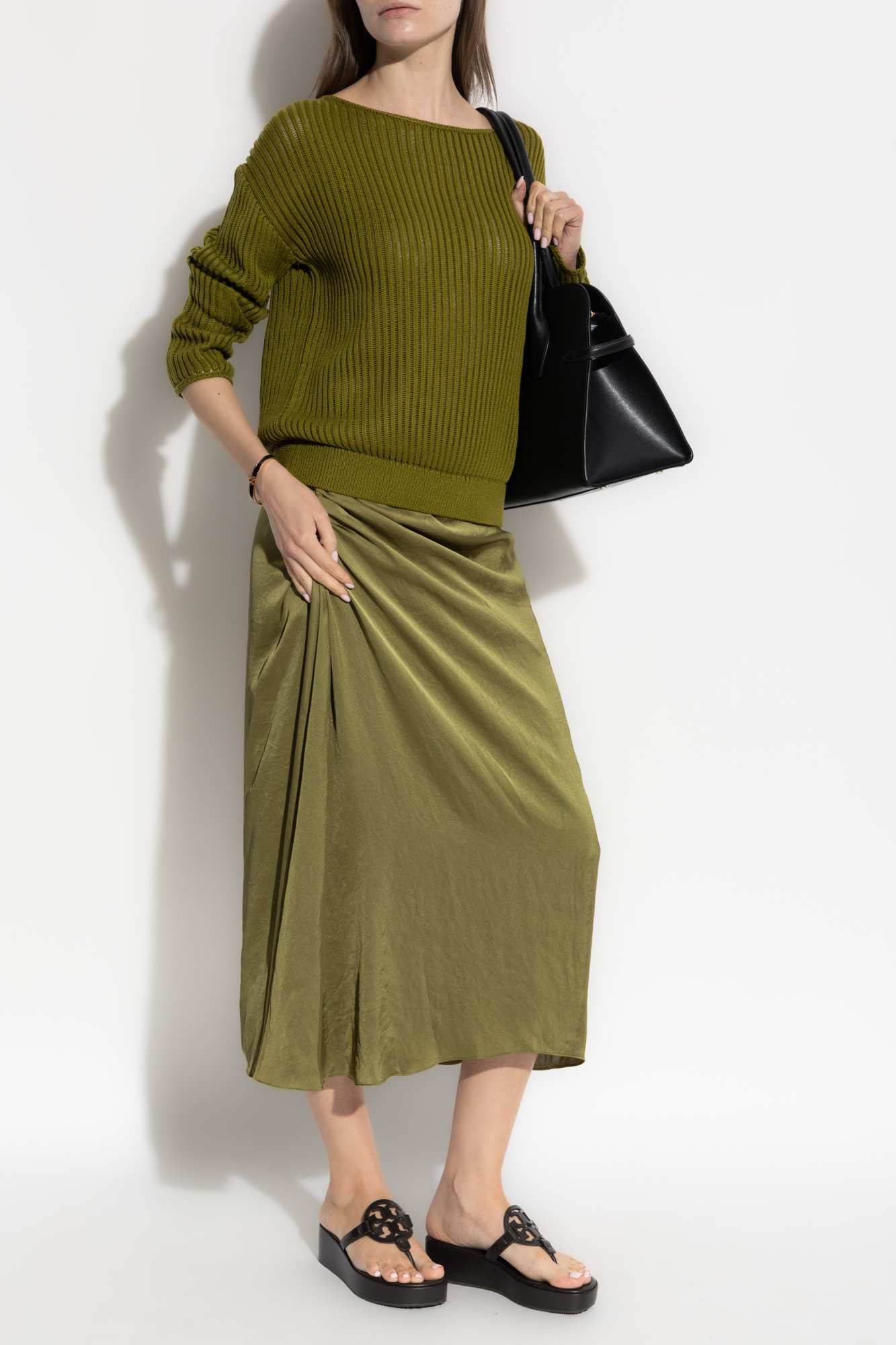 Cotton Sweater, Women's, Green