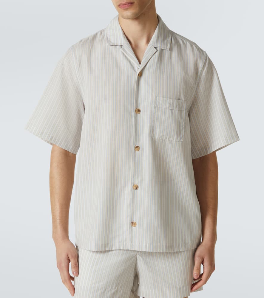 Striped bowling shirt