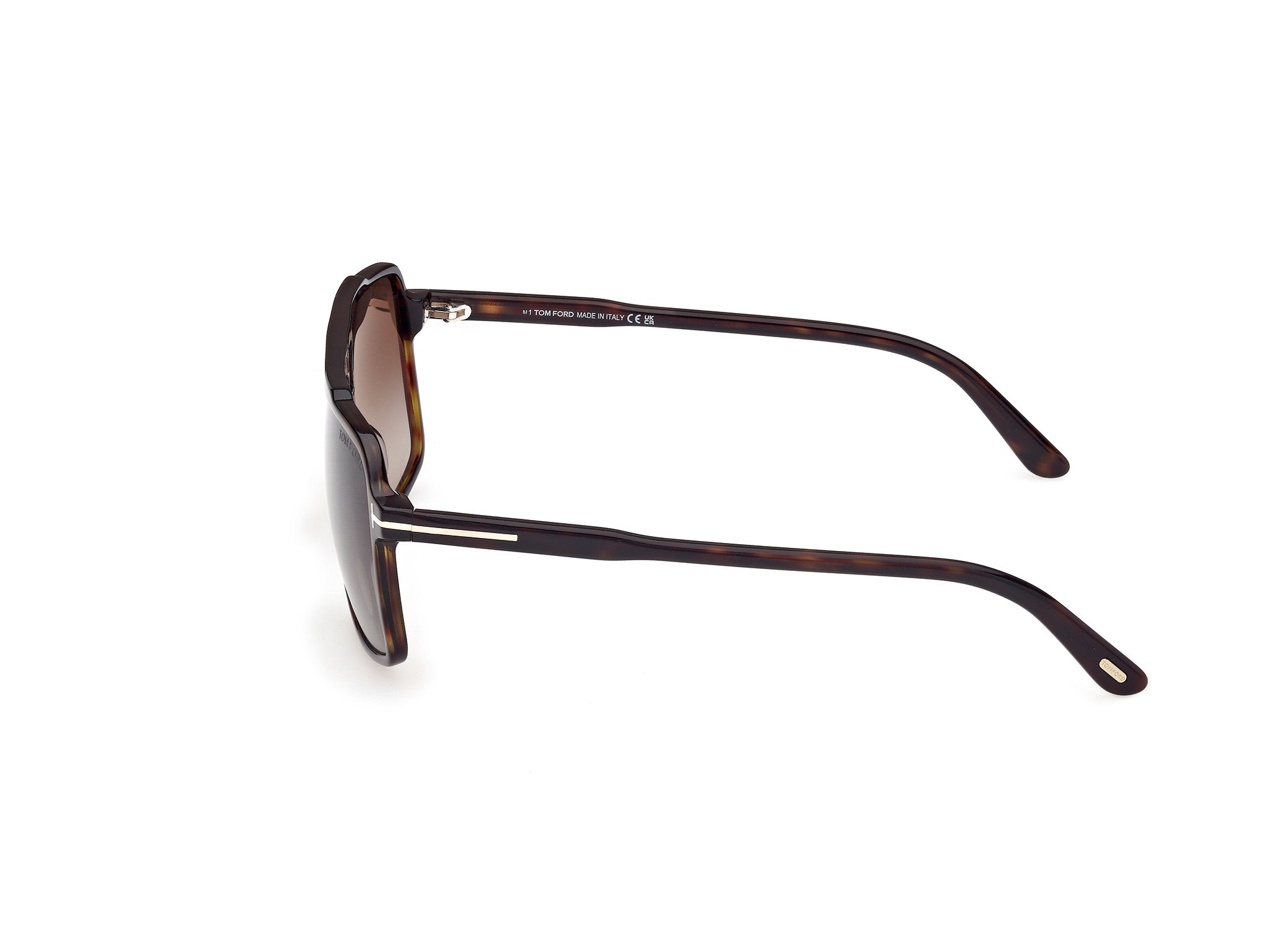 TOM FORD Man TOM FORD FT1177 KEMP 52B Sunglasses Acetate Havana Grigio Squared Normal Sfumato