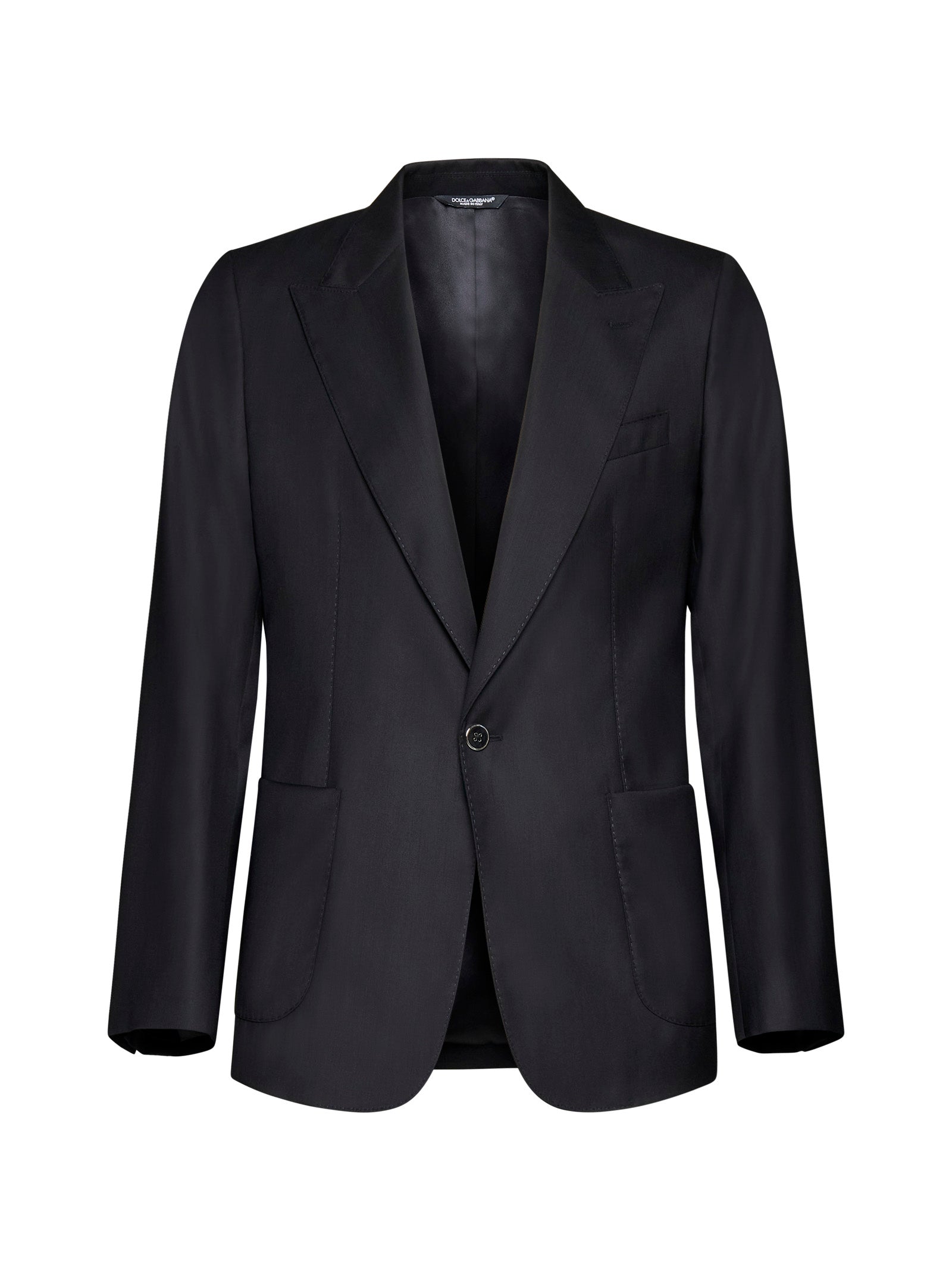 Wool and Silk Blazer — Black