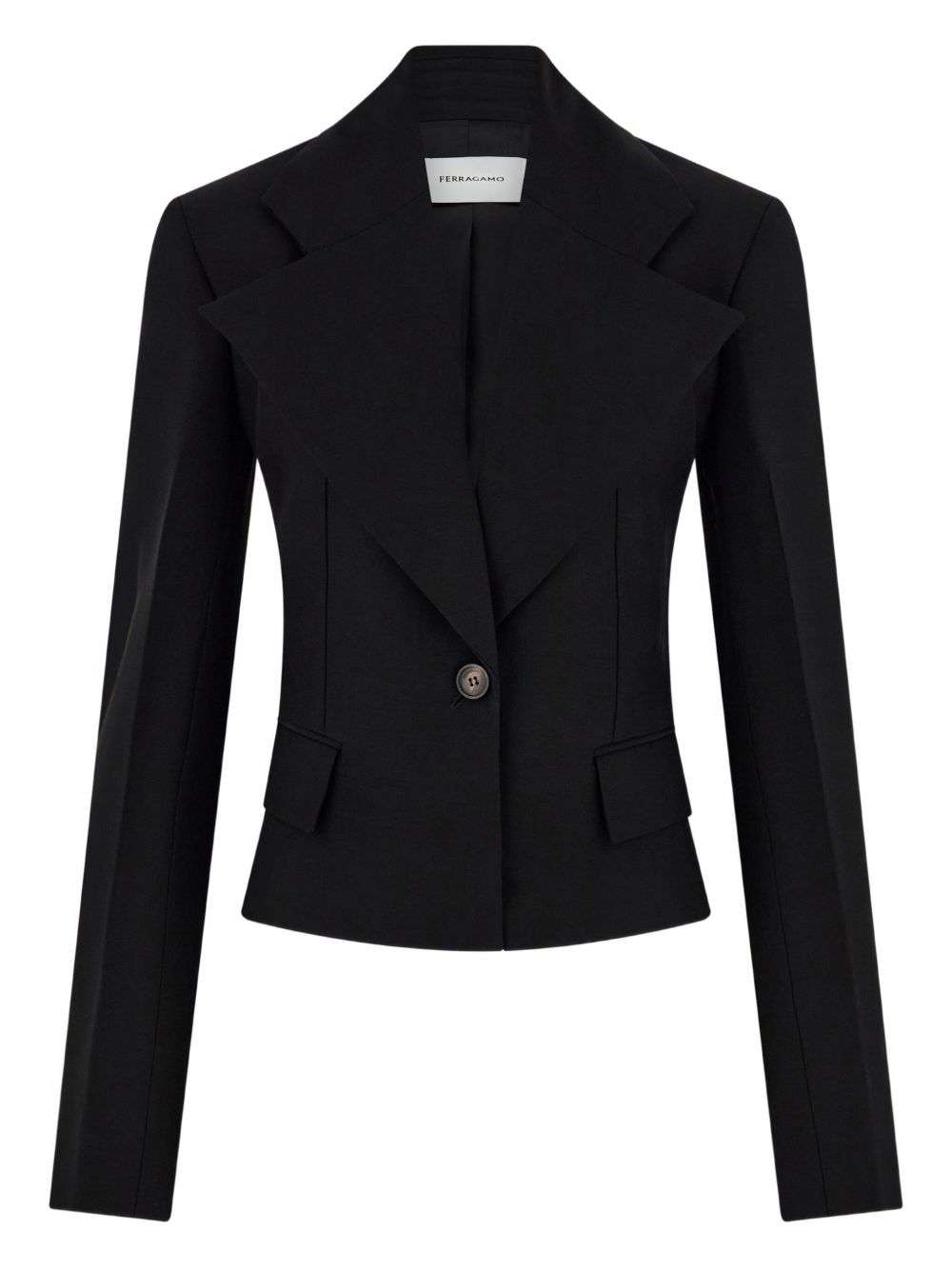 Ferragamo cropped blazer - Black