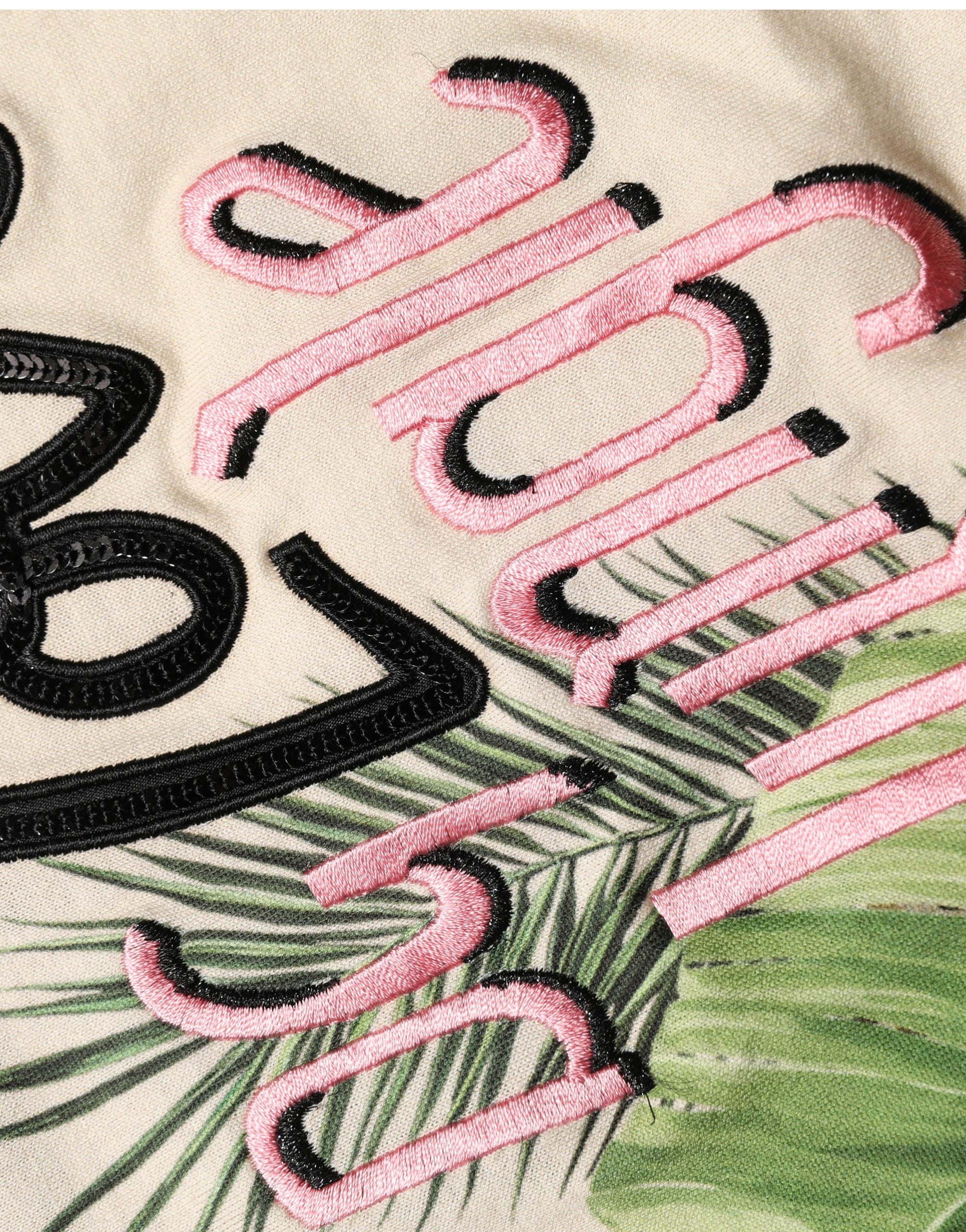 Jungle Print Cotton T-Shirt — Beige