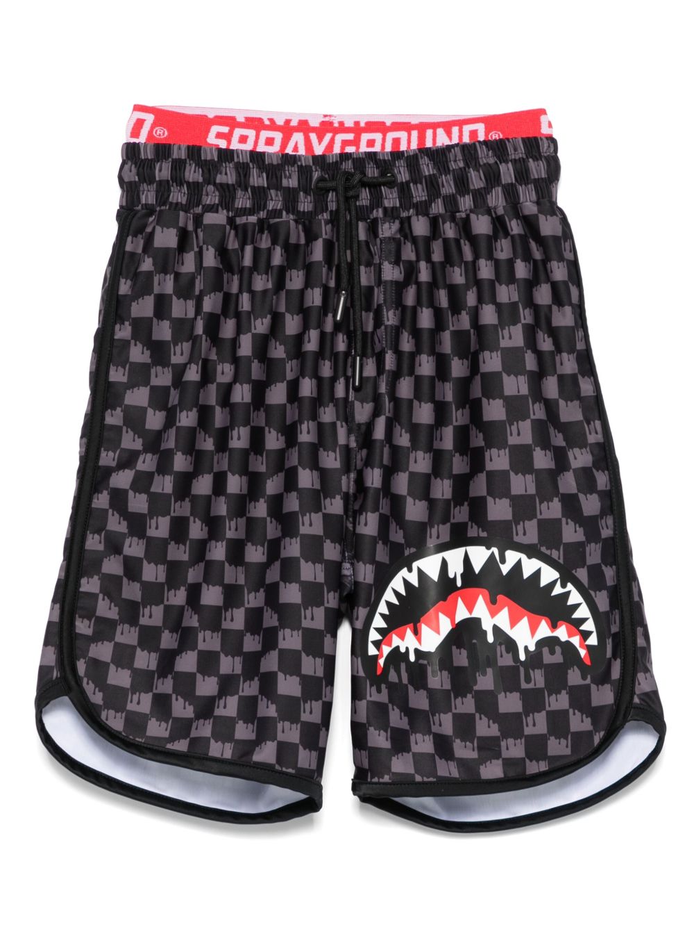 Sprayground kid Drip Checkered swim shorts - Grey
